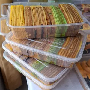 Potongan Pinggiran kue lapis legit mix 6 rasa 350gr