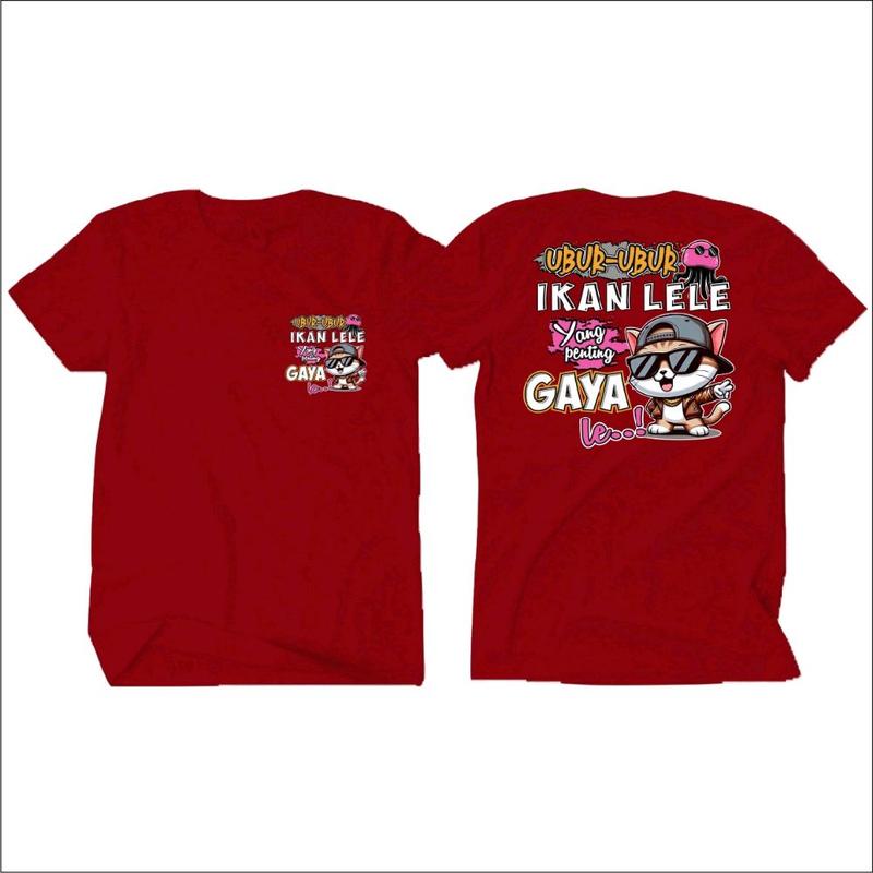 KAOS Atasan Ubur Ubur Ikan Lele Yang Penting Gaya Lee Kata2 Viral Crew Neck Kaos Murah Kaos Pria Dan Wanita  Combed Unisex  Baju Sablon 2
