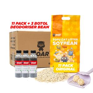 Soar Tofu Cat Litter 11packs & 3btls Deodorant Beads Combo