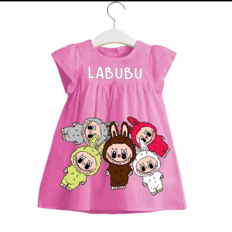 Dress anak perampuan labubu / fashion anak terbaru usia 0-3 thn 4