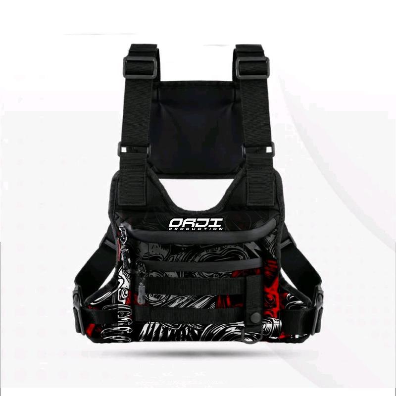Tas Dada Pria Waterproof Tactical Motif Print/Tas Cowok Kekinian Anti air Terbaru 2025 Pinggang 7