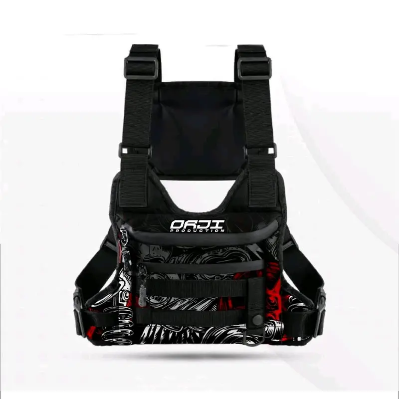 Tas Dada Pria Waterproof Tactical Motif Print/Tas Cowok Kekinian Anti air Terbaru 2025 Pinggang 7