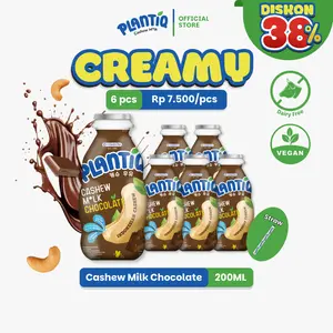 [PAKET CREAMY - 6 PCS] PLANTIQ Cashew Milk Chocolate 200ml - Susu Kacang Mede Rasa Coklat - Non Dairy Milk Lactose Free