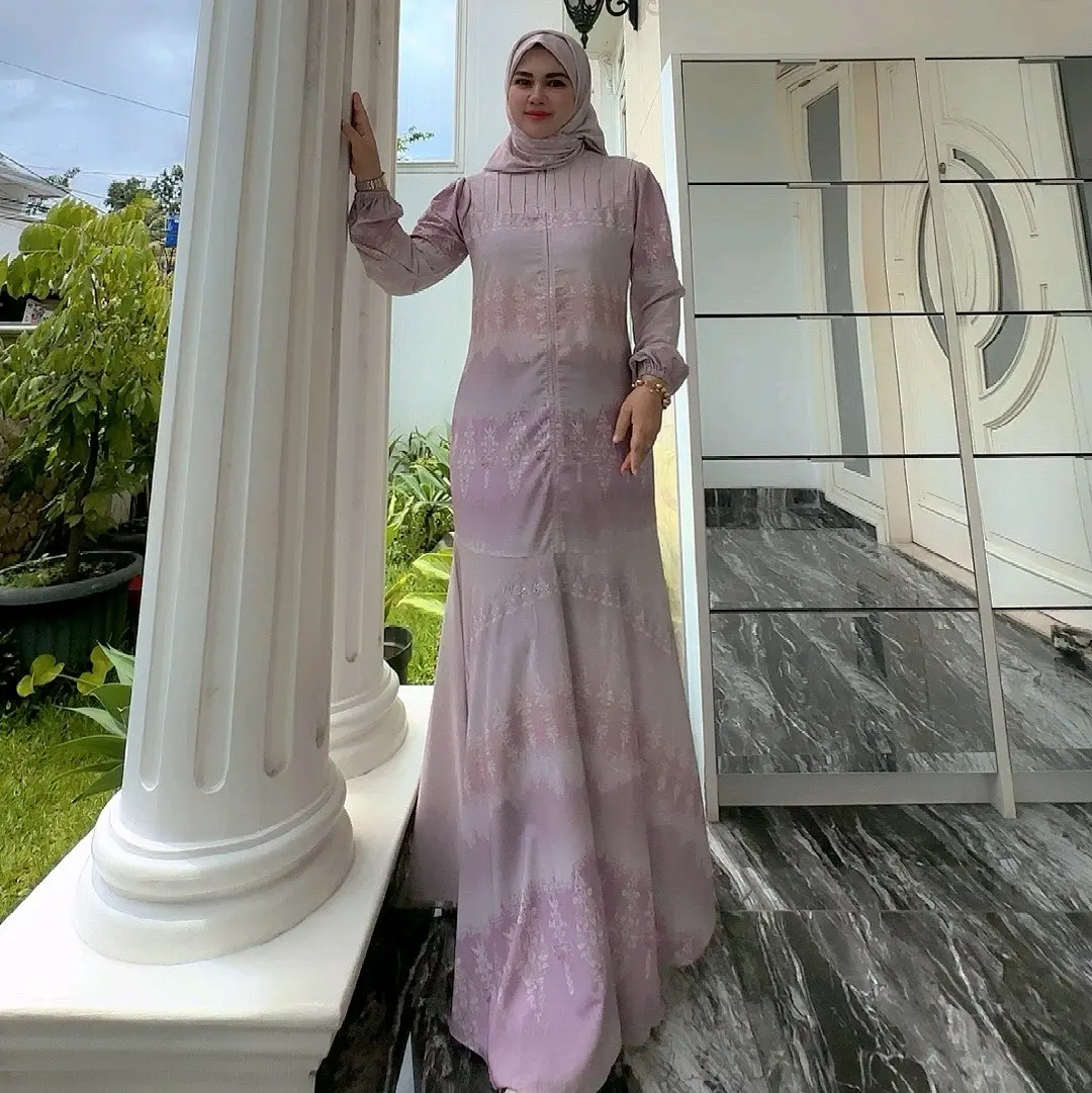 (SET HIJAB) Nazwa Abaya Zaline Dress