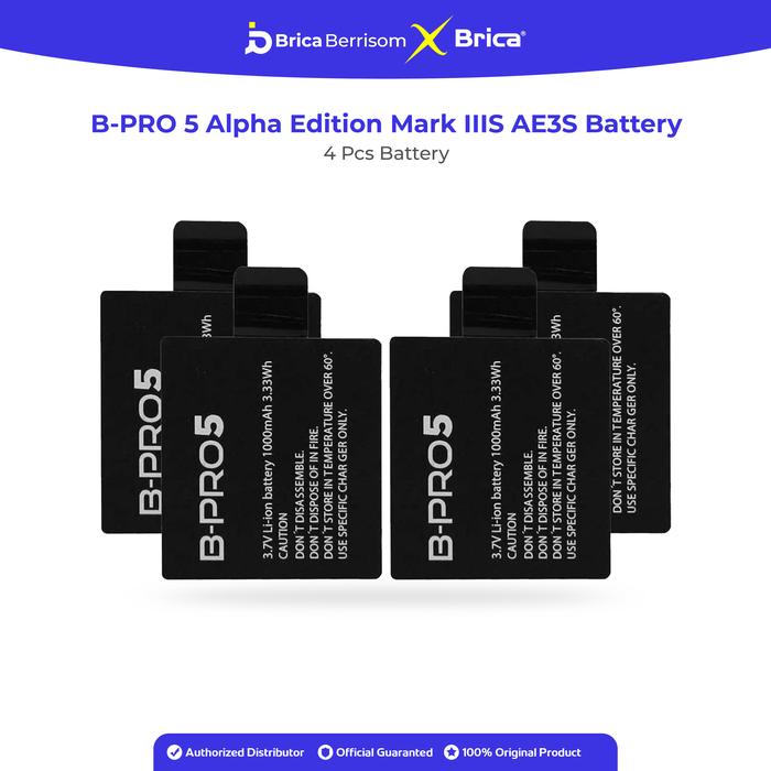 Gambar Paket 4 Baterai B-PRO 5 ALPHA EDITION AE ORIGINAL dari Brica Berrisom Kab. Tangerang Tokopedia
