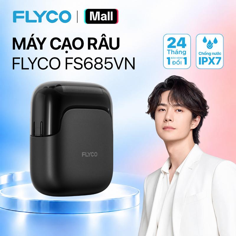 Máy cạo râu FLYCO FS685VN, Lưỡi cạo thẳng 3 hàng, sạc 1 giờ xài 60, chống nước toàn thân IPX7, BH 24 tháng