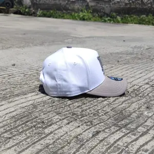 TOPI BASEBALL - LALA PUTIH VISOR ABU - FULL TAG