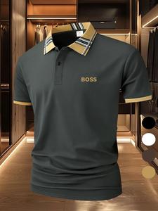 Polo de hombre profesional estilo persa [estilo golf], de poliéster, para deportes y ocio, elegante y cómodo, clásico de manga corta, resistente y duradero, disponible en varios colores