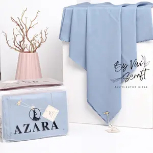 AZARA Hijab Segi Empat Syari Bahan Voal Miracle Katun Nyaman Ukuran 130x130CM Syari Jumbo Cocok untuk Semua Musim dan Kegiatan Kasual