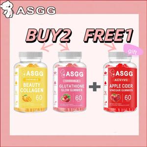 【BELI2 BOTOL FREE1 BOTOL】ASGG Rasa Buah-buahan Gula-gula Kenyal Berbentuk Beruang 60 Biji Membaiki Keadaan Kulit