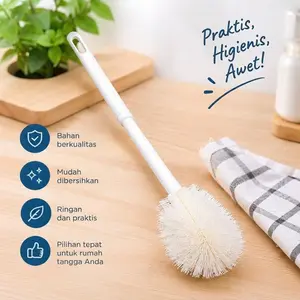 Sikat Pembersih Botol Minum Gelas Gagang Panjang Serbaguna Bulu Sikat Lembut Kuat Untuk Alat Cuci Tumbler Botol Susu Bayi Cangkir Termos Varian Warna Peralatan Dapur Rumah Tangga Praktis Higienis Awet