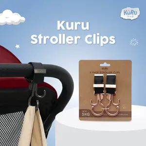 KURU On The Go Metal Stroller Hook Clips | Gantungan Stroller Hooks Premium 2 pcs