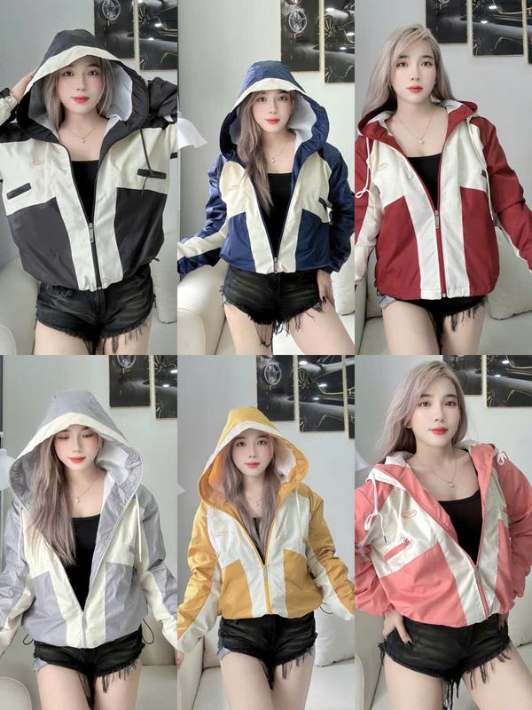 Áo Khoác Nữ [FREESHIP] - Áo Gió 2 Lớp Phối Nón To, Chống Nắng, Chống Gió SUSUSHOP 2025. Nữ Women