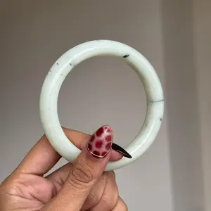 Gelang Bangle Giok Xiuyu Asli Alami Cookies n Cream Dingin