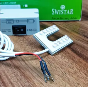 Swistar LED Sewing Light 10 Titik Lengkung U Lampu Mesin Jahit