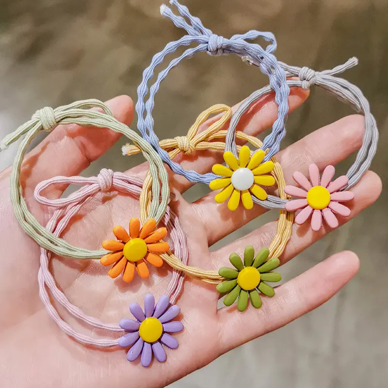 Phụ Kiện Tóc, Phong Cách Hàn Quốc, Dây Buộc Tóc Hoa Cúc Tươi Mới, Băng Đô Hoa Dễ Thương, Băng Đô, Phụ Kiện Dây Buộc Tóc Cao Su, Thích Hợp Cho Người Có Ảnh Hưởng Instagram, Cùng Phong Cách 1