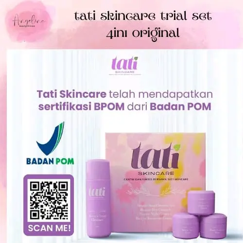 tati skincare kemasan bpom satu paket mencerahkan melembabkan