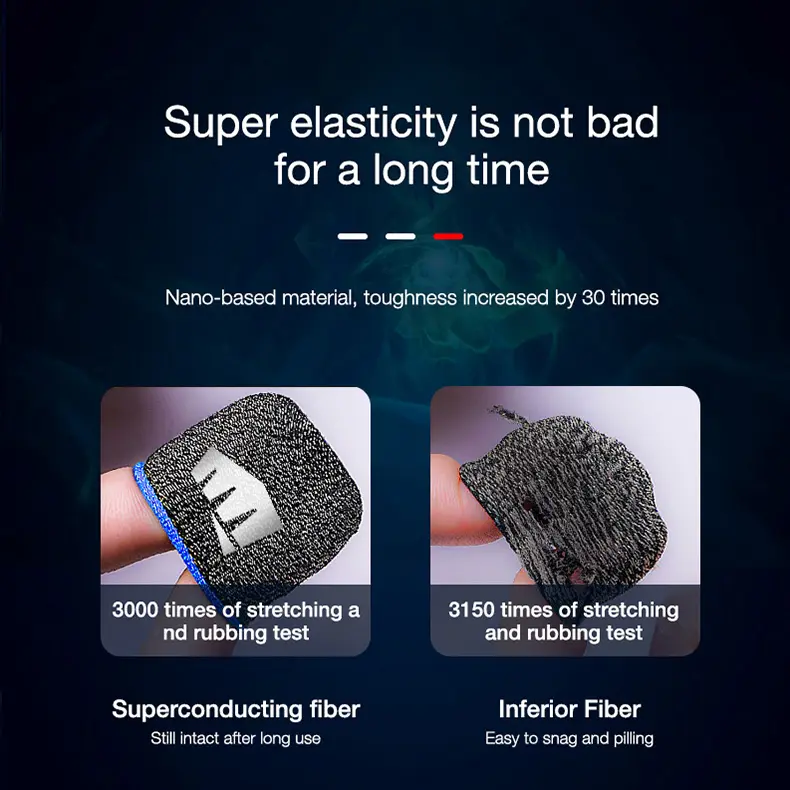 HG Finger Sleeves cho Gaming, Gamer Thumb Sleeves Mobile Gaming Stabilizer Hỗ trợ nén tay áo, PUBG Găng tay ngón tay cho Găng tay chơi game COD Điện thoại di động 8