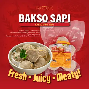 Grand Belmont Bakso Urat Premium 250g 6 pcs Daging Sapi Berkualitas Tekstur Kenyal Gurih Halal & BPOM Cocok untuk Bakso Kuah Mie Bakso Topping Mie Instan