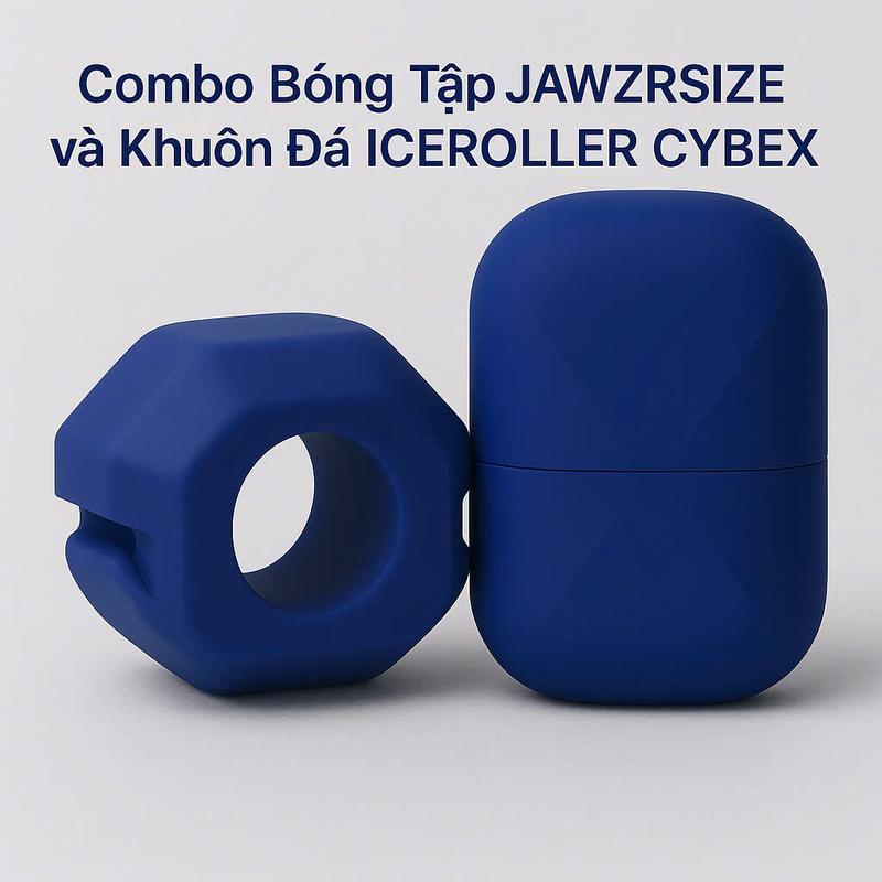  Combo Bóng Jawsize Và Khuôn Đá Ice Roller CYBEX - Hỗ trợ cải thiện nọng cằm mặt lệch,căng sưng mặt và làm đẹp da mặt 