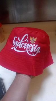Product Review of Topi bucket Anak Laki Laki Perempuan Warna Merah sablon Indonesia HUT RI from M**y ** A**a 0