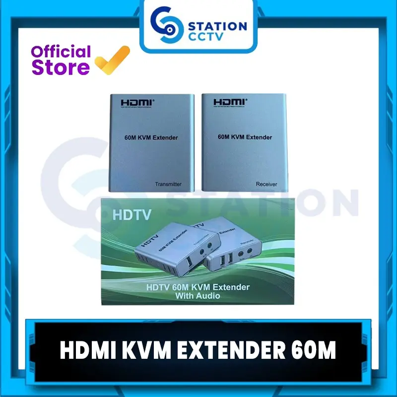 HDMI Extender KVM 60m Over TCP IP Rj45 Cat5 Cat6 Network Support 4K / HDTV KVM Extender 60M