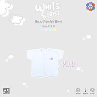 Gambar NOVA White Series - Baju Bayi - Baju Kancing Pendek Bayi  0-3 bulan (1 pcs) - LIST BIRU dari nova baby Kota Bandung 5 Tokopedia