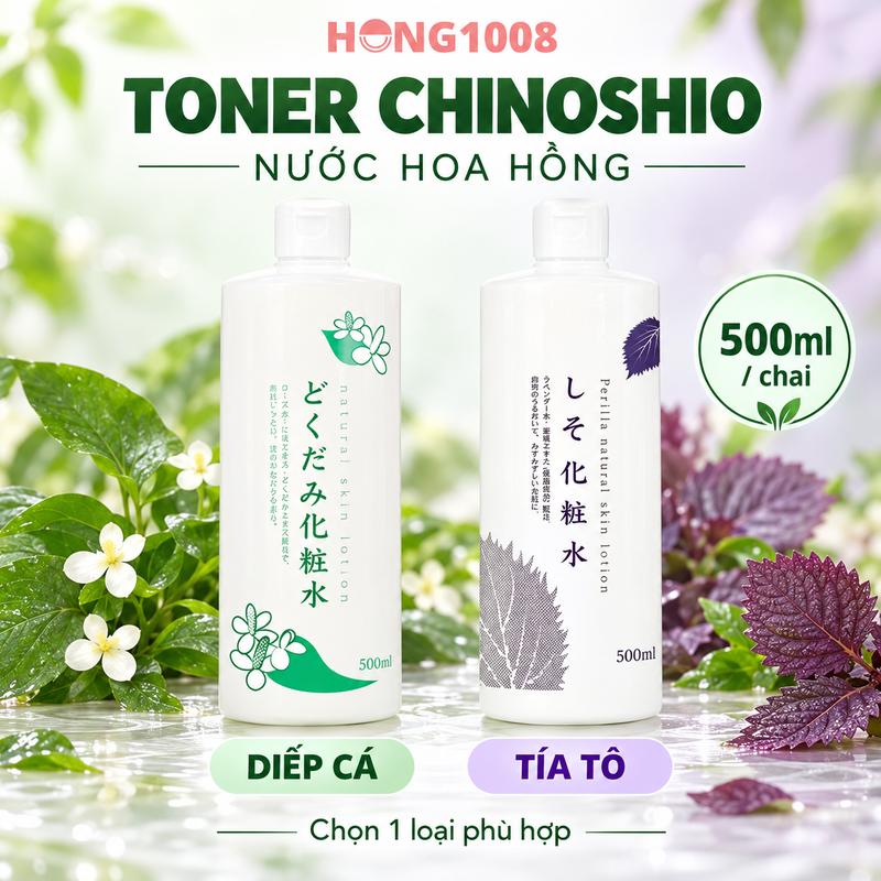 Nước hoa hồng Toner diếp cá Dokudami Natural Skin Lotion Nhật 500ml Skincare của Nhật Bản shop Hong1008
