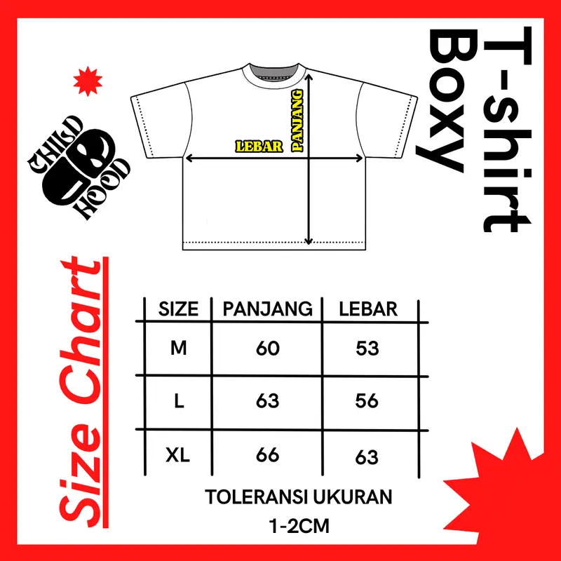 CHILDHOOD Kaos Tshirt Boxy Oversize Rude Boys Putih Pria Wanita 5