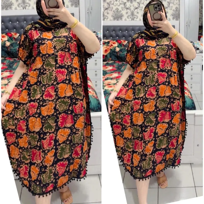Daster Lowo midi Pom pom terbaru 1