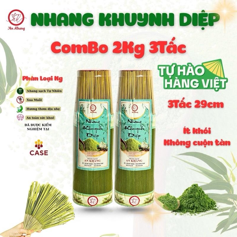 Nhang Khuynh Diệp An Khang,Combo 2Bó-2Kí, Thơm Dịu Nhẹ ( Tặng Kèm 10 Nụ Xông Nhà )