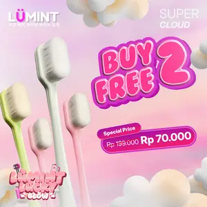 [Buy 2 Free 2] Sikat Gigi Dewasa Bulu Halus Lumint Super Cloud dengan Teknologi Nano Jepang