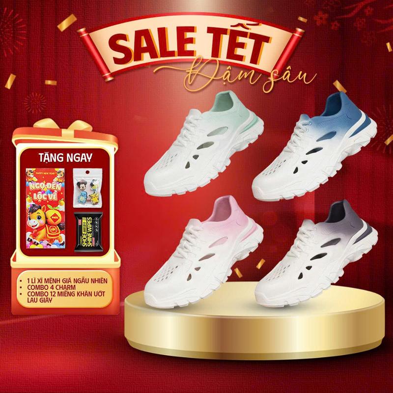 HÀNG SẴN LÌ XÌ TẾT+CHARM+KHĂN LAU GIÀY Giày Sneaker nam nữ SIÊU NHẸ MIX MÀU đẹp Fashion 2025 sneaker nam đế bằng mẫu trơn form dáng 2026 - Đi chơi đi học đi du lịch -Shoes