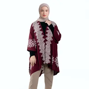 BATIK ROJA OUTER CARDIGAN BATIK CAP PREMIUM MOTIF ETHNIC SONGKET SUMBA WANITA MUSLIM