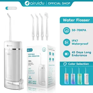 Airuidu CF500 Water Flosser Benang Air Irigasi Mulut Elektrik Nosel Berputar 360° 160ML Portabel dengan 4 Mode Pembilasan IPX7 Waterproof