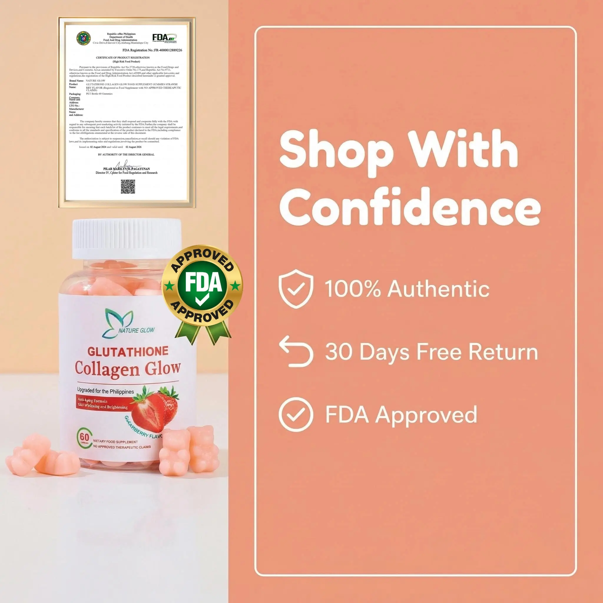 glutathione fda approved philippines Glutathione is a natural antioxidant that supports liver function, but no  injectable form is FDA-approved for skin whitening in the Philippines, and  its misuse poses serious health risks. Stay informed. Your health main image 1