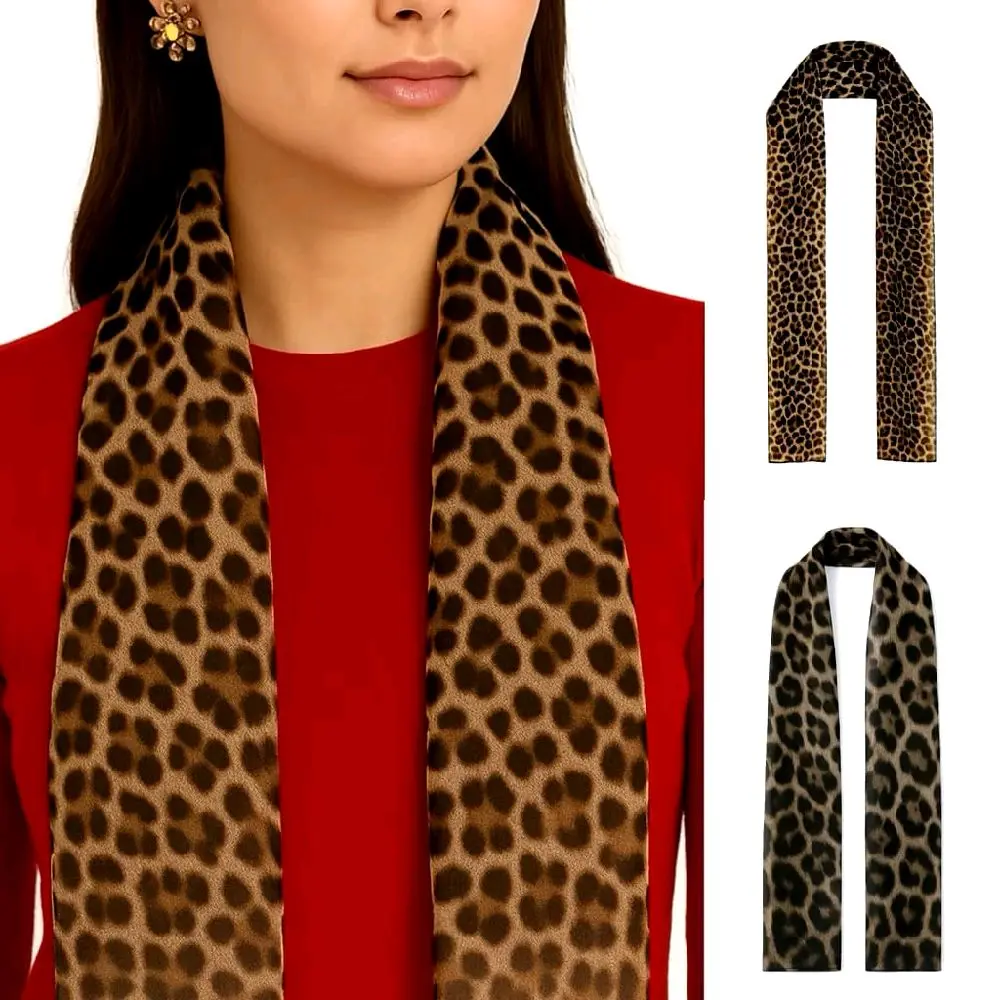 Syal Scarf Motif Leopard Multifungsi Skena Outfit Macan Tutul Selendang Hiasan Kain