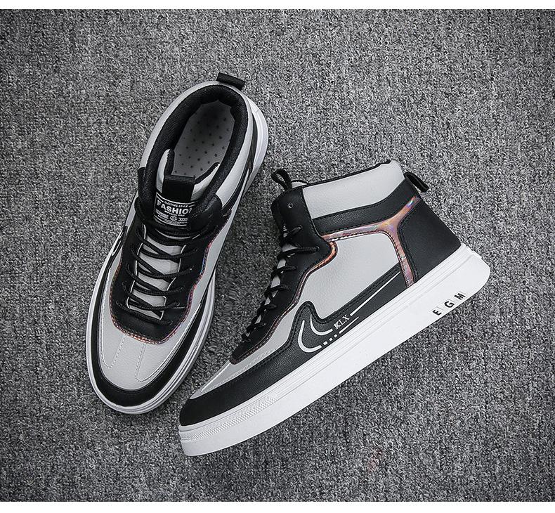 Product Introduction of Autumn and Winter 2023 Men's High top Board Shoes Air Force One Korean Fashion Student Casual Sneakers AJ Fashion Men's Shoes 11