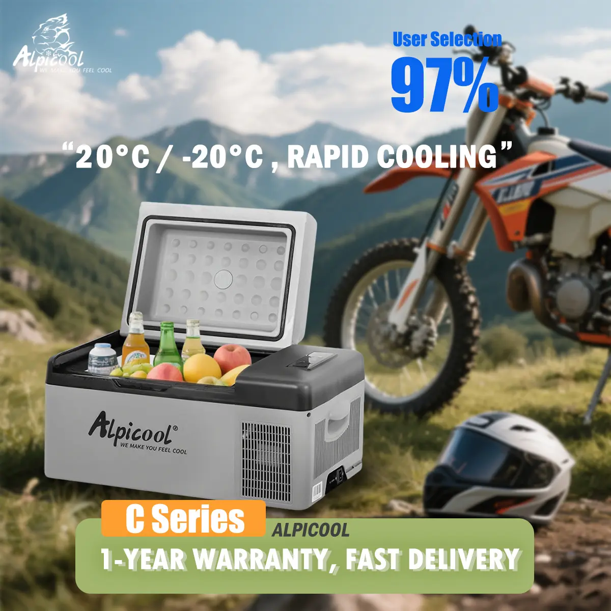 Alpicool C20 Portable Compressor Refrigeration Vehicle Dual-Use and ...