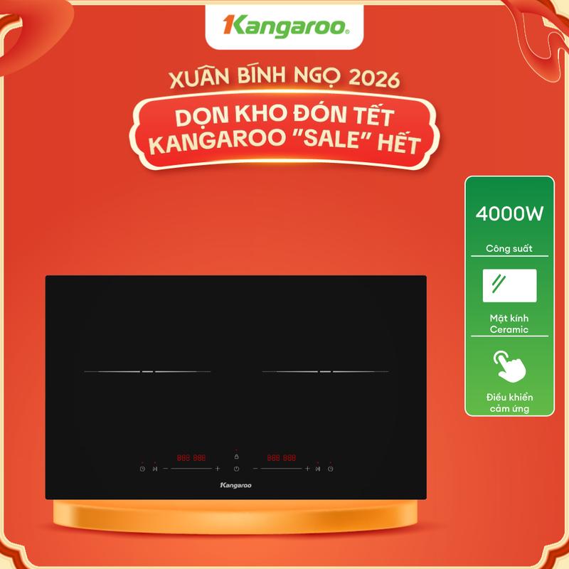 IH Bếp điện từ đôi Kangaroo KGIC38D1C - công suất 3800W 2 bếp .