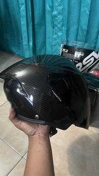 Product Review of HELM Half Face RSV NEW WINDTAIL CARBON GLOSSY  Motorcycle from B** 0