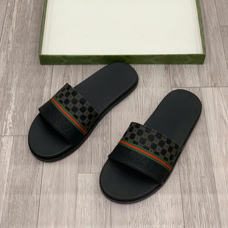 Khâu đế Dép lê nam nữ quai da đế cao su có hộp size 38-42 Mã GGC1 Slipper DéP Đế Bằng Dép Lê dép nam nữ -dép boy phố