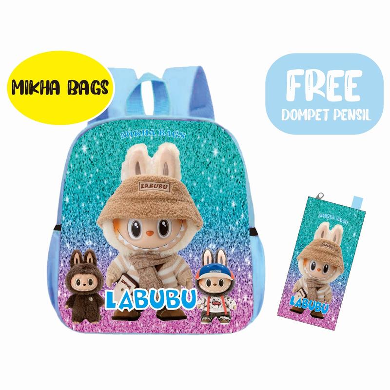 Product Introduction of Tas ransel anak TK/FAUD/tas anak anak labubu cocok untuk mengaji sekolah dan untuk bepergian hanya satu ruangan pree tempat pensil 3