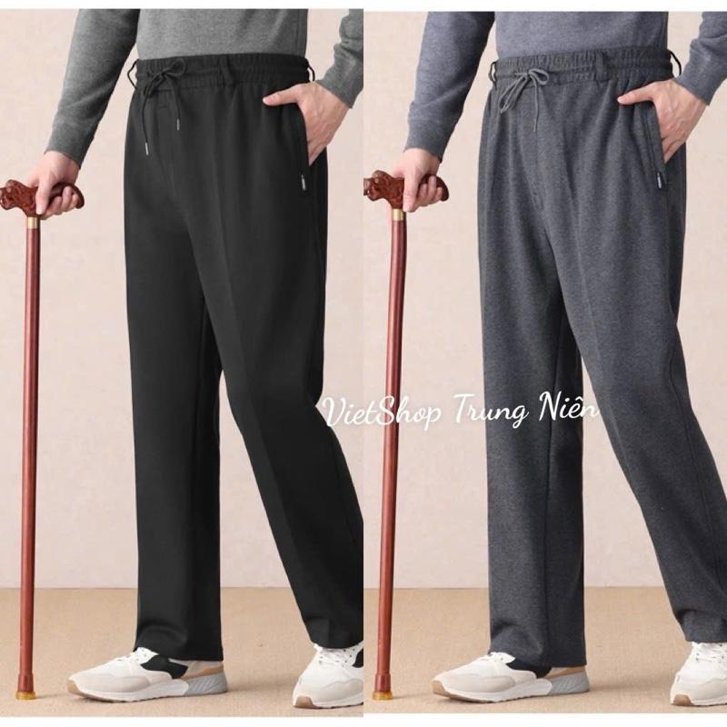 Quần Nỉ Nam Trung Niên Trung Tuổi Dày Ấm Tặng Bố