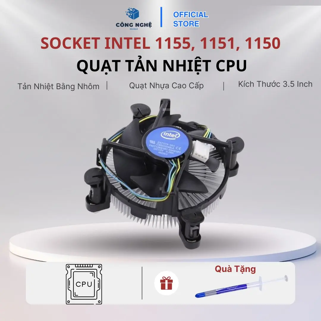 Quạt Tản Nhiệt Fan CPU Mới 100% - Socket 1155, 1150, 1151 - Bảo Hành 1 Đổi 1 - Tặng Kèm Keo Tản Nhiệt
