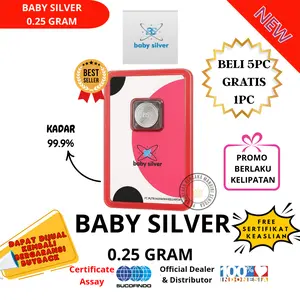 Baby Silver Special 0.25 Gram Fine Silver Perak Batangan Asli Murni 24K