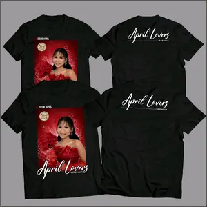 KAOS DEDE APRIL LOVERS INDONESIA Katun Hitam Nyaman KUALITAS DISTRO KAIN TEBAL COMBED 24s PREMIUM Wanita Oblong Sablon Baju Atasan Dewasa