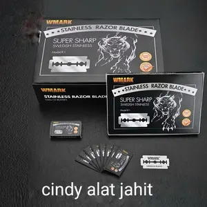 ￼Silet Barber Cukur isi ulang tajam Merk WMARK perpack isi 10 silet