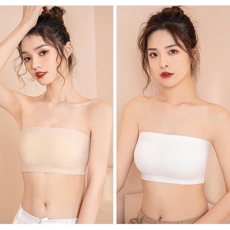 Áo Quây Ống Mút Mỏng Cho Nữ, Áo Đúc Su Trơn Mềm Mại, Không Lộ Đường May [R06092] Top Màu Trắng Ong Women