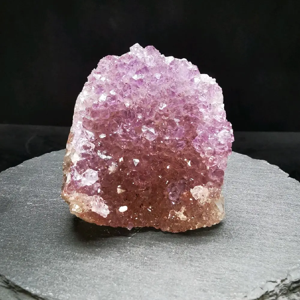 Natural Pinkish Amethyst Geode Healing Crystal 50mm L, 30mm W, 59mm H